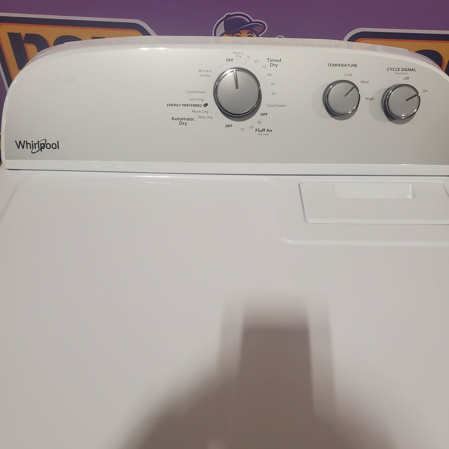 Whirlpool White Electric Extra Large 7.0 Cu. Ft. Dryer with Wrinkle Shield 22442607 - WED4815EW - Scratch & Dent (Minor)