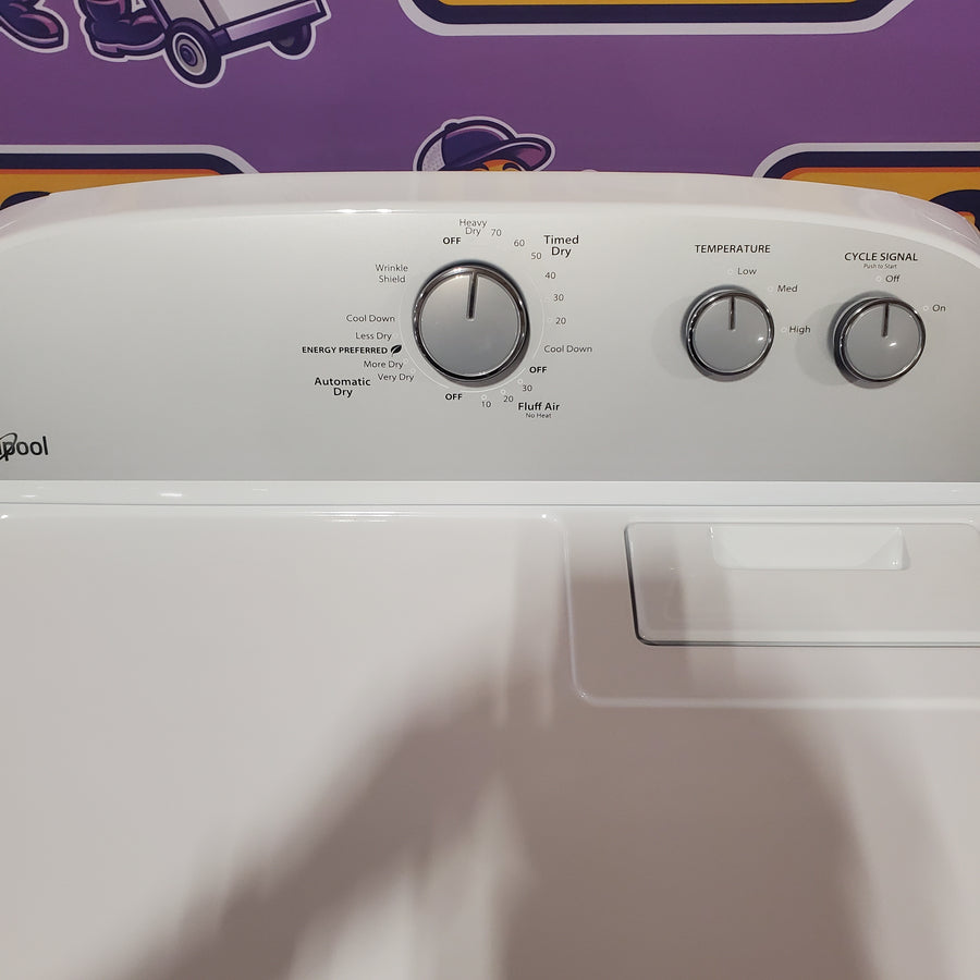 Whirlpool White Electric Extra Large 7.0 Cu. Ft. Dryer with Wrinkle Shield WED4815EW - Scratch & Dent (Minor)
