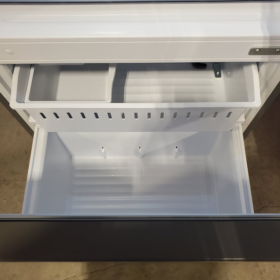 Hisense 33" Wide Counter Depth ENERGY STAR 17.2-cu ft Bottom-Freezer Refrigerator with Ice Maker in Fingerprint Resistant Stainless Steel HRB171N6BSE - Scratch & Dent (Minor)