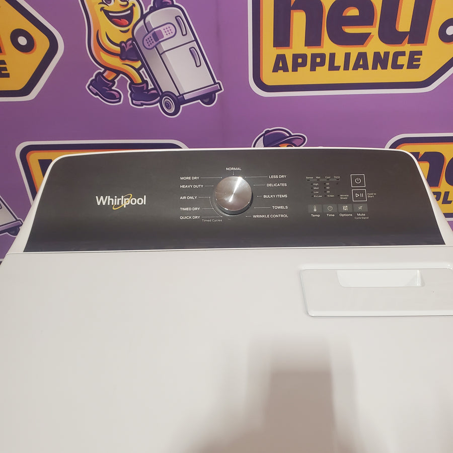 Whirlpool Top Load 4.7 Cu. Ft. Washer in White with 2-in-1 Removable Agitator WTW5057LW - Open Box and Whirlpool 7.0 cu. ft. Electric Dryer with Hamper Door WED5010LW - Scratch & Dent (Minor)