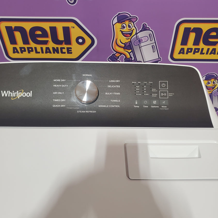 Whirlpool Top Load Style Electric Moisture Sensing 7.0 Cu. Ft. Dryer with Steam WED5050LW - Open Box