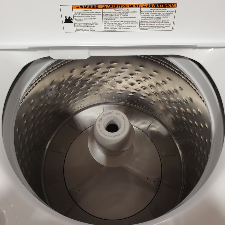 Maytag Top Load 4.5 Cu. Ft. Washer with Deep Fill in White MVW4505MW - Scratch & Dent (Moderate)