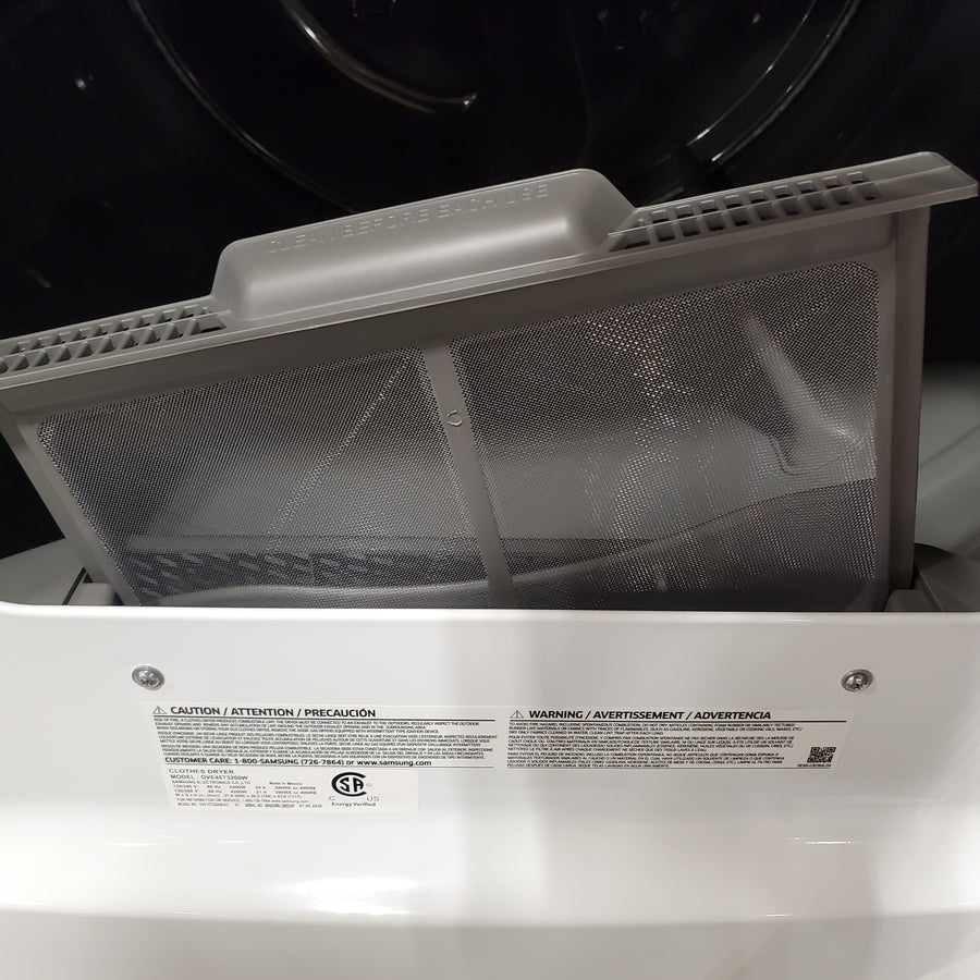 Samsung 7.2 cu. ft. Electric Dryer with Sensor Dry in White DVE45T3200W - Scratch & Dent (Minor)
