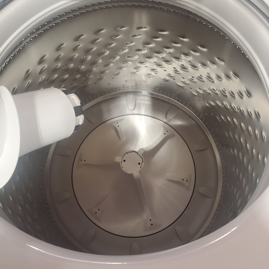 Whirlpool 4.2-4.3 Cu. Ft. Top Load Washer with 2-in-1 Removable Agitator and Soft Close Glass Lid WTW4307SW - Open Box and Whirlpool 7.0 cu. ft. Electric Dryer with Adaptive Dry and Wrinkle Shield™ Option WED4307SW - Scratch & Dent (Minor)