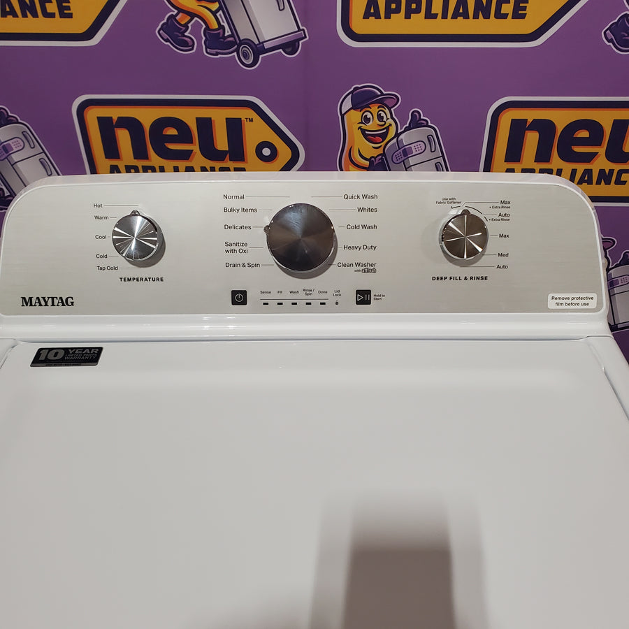 Maytag 4.2 Cu. Ft. Capacity Top Load Washer in White MTW4205SW - Open Box