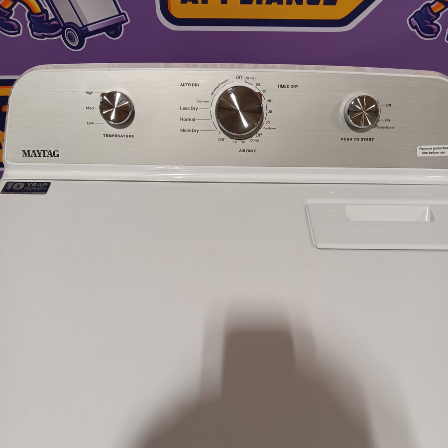 Maytag 4.5 cu. ft. Capacity Top Load Washer with Power™ Agitator and Deep Fill MVW4505MW - Scratch & Dent (Moderate) and Maytag 7.0 cu. ft. Capacity Top Load Electric Wrinkle Prevent Dryer 16286 - MED4500MW - Scratch & Dent (Minor)