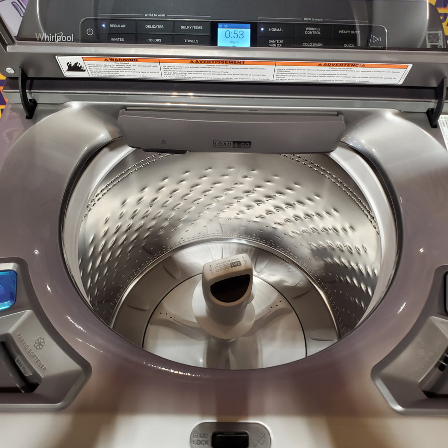 Whirlpool Chrome Shadow 5.2 - 5.3 cu. ft. ENERGY STAR Top Load Washer with 2 in 1 Removable Agitator and Load & Go™ Dispenser WTW8127LC - Scratch & Dent (Moderate)