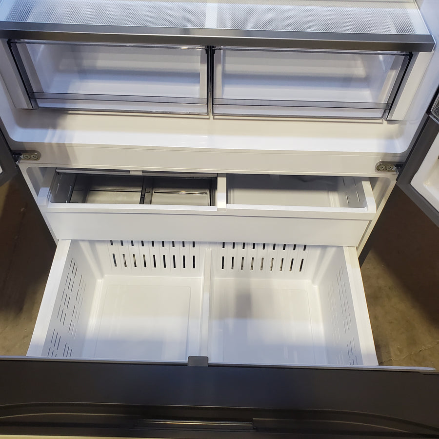 Samsung Bespoke Stainless Steel 3 Door French Door 30 Cu. Ft. Refrigerator with Beverage Center RF30BB660012 - Open Box