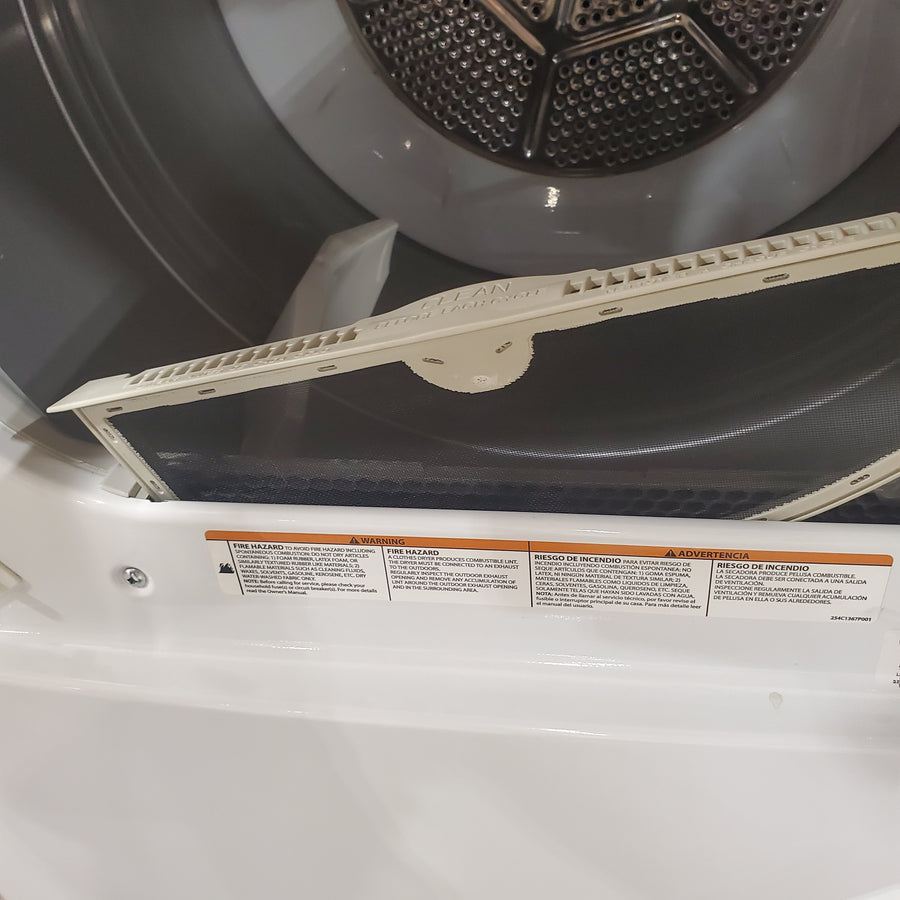 GE White Electric 7.2 Cu. Ft. Dryer with Aluminized Alloy Drum GTD42EASJWW - Certified Refurbished