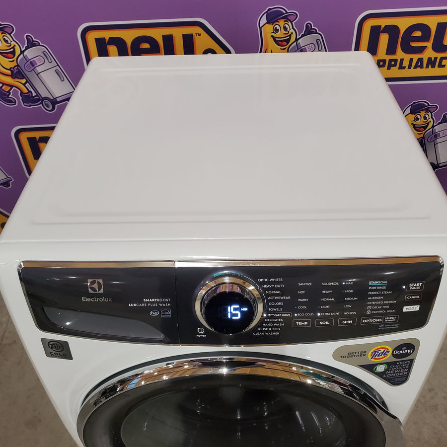 Electrolux 4.5 Cu.Ft. Stackable Front Load Washer with Steam and SmartBoost Wash System ELFW7637AW - Open Box