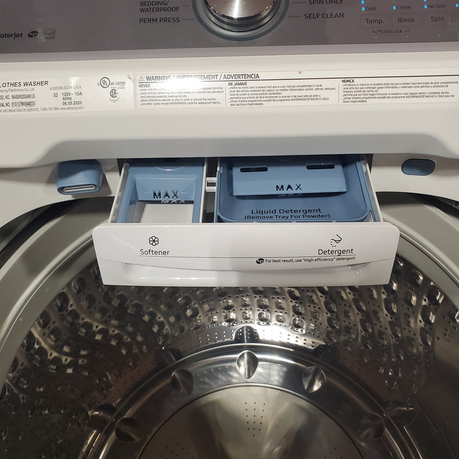 Samsung ENERGY STAR 5.0 cu. ft. Top Load Washing Machine with Active Water Jet WA50R5200AW - Certified Refurbished