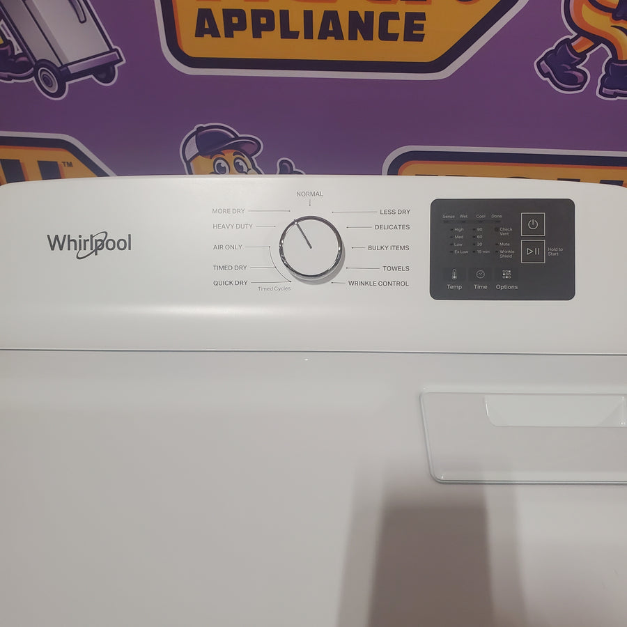 Whirlpool 7.0 cu. ft. Electric Dryer with Adaptive Dry and Wrinkle Shield™ Option WED4307SW - Scratch & Dent (Minor)