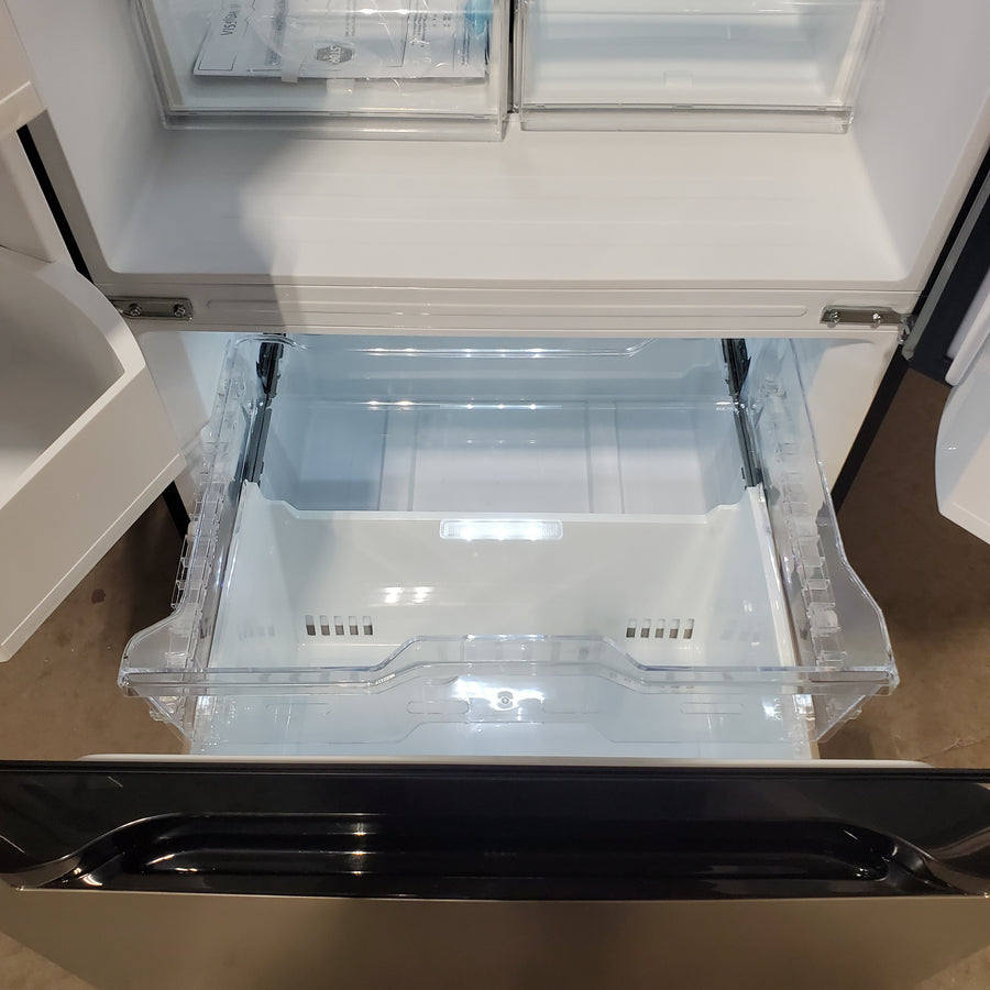 Vissani 30 in. 18.4 cu. ft. Standard-Depth French Door Bottom Freezer Refrigerator in Fingerprint Resistant Stainless Steel Look MDFDBM18SS6 - Scratch & Dent (Moderate)