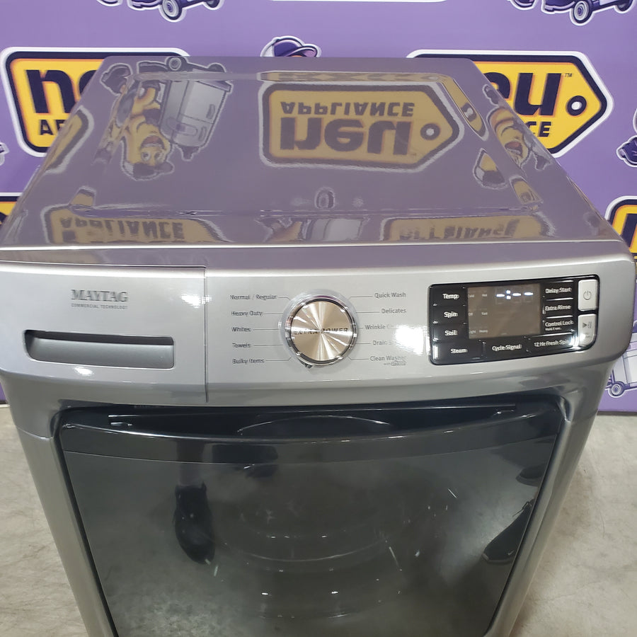 Maytag 4.5-cu ft High Efficiency Stackable Steam Cycle Front-Load Washer MHW5630HC - Open Box and Maytag 7.3-cu ft Stackable Vented ENERGY STAR Electric Dryer MED5630HC - Scratch & Dent (Minor)
