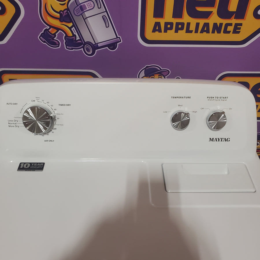 Maytag Top Load 3.8 cu. ft. Washer with Deep Fill and Quick Wash Cycle MVW4005SW - Scratch & Dent (Minor) and Maytag Top Load Electric Wrinkle Prevent 7.0 cu. ft. Dryer with Auto Dry MED4005SW - Scratch & Dent (Minor)
