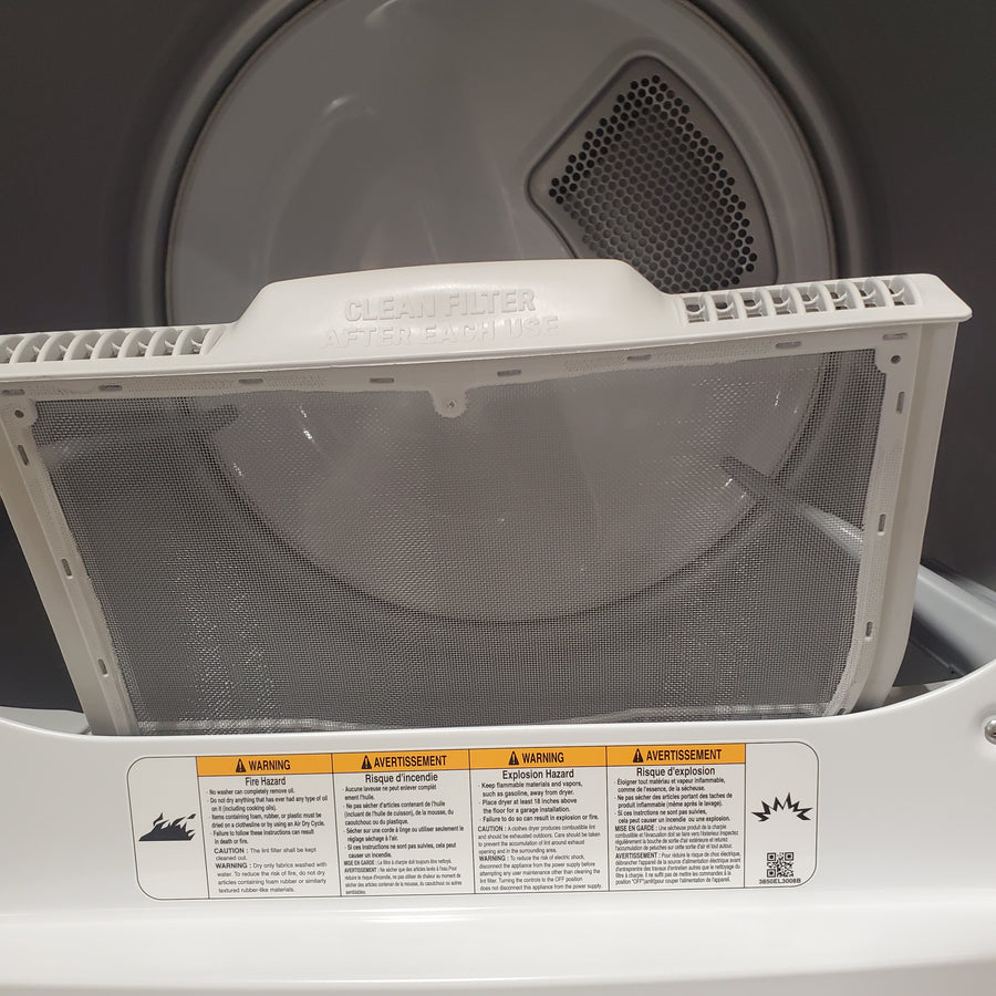 LG Top Load 4.1 Cu. Ft. Washer with TurboDrum Technology in White WT6105CW - Scratch & Dent (Minor) and LG 7.3 Cu. Ft.  Electric Rear Control Ultra Large Capacity Dryer in White with Sensor Dry DLE6100W - Open Box