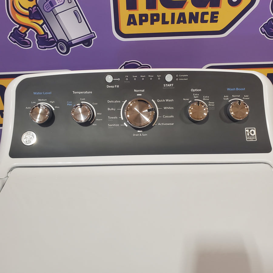 GE® 4.5 cu. ft. Capacity Washer with Stainless Steel Basket GTD48EASWWB - Certified Refurbished and GE 7.2 cu. ft. Capacity Electric Dryer with Up To 120 ft. Venting and Extended Tumble - GTD48GASWWB - New in Box