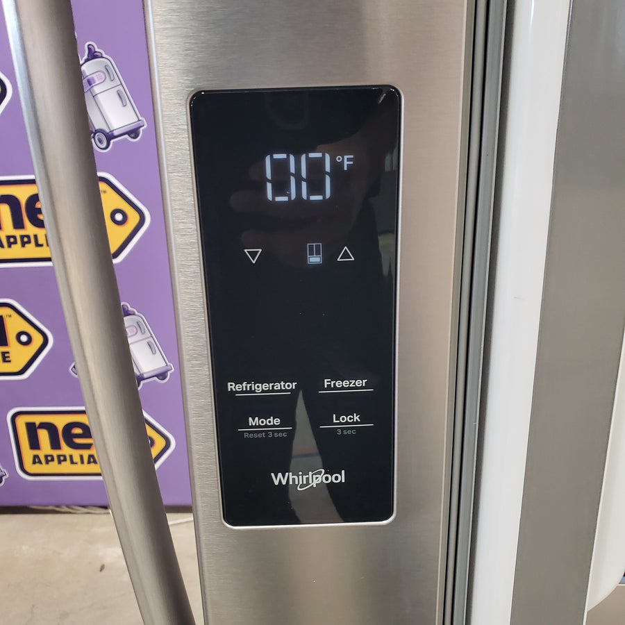 Whirlpool French Door 30 cu ft Refrigerator in Fingerprint Resistant Stainless Finish with In-Door Water and Ice Maker - 30 cu. ft. WRFF3536SZ - Scratch & Dent (Minor)