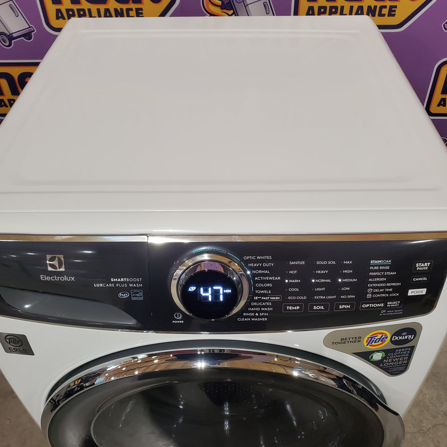 Electrolux 4.5 Cu.Ft. Stackable Front Load Washer with Steam and SmartBoost Wash System ELFW7637AW - Open Box