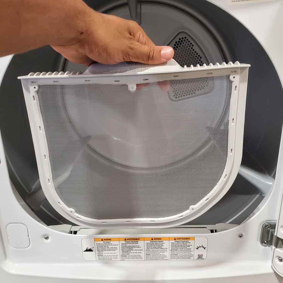 LG 7.3 Cu. Ft. Electric Rear Control Ultra Large Capacity Dryer in White with Sensor Dry DLE6100W - Open Box