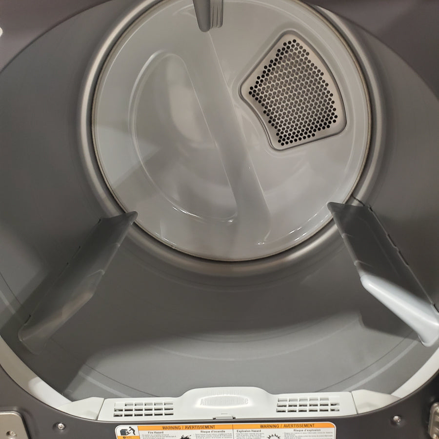 LG 5.5 cu. ft. SMART Top Load Washer in Matte Black with Impeller, Easy Unload and TurboWash3D Technology WT8400CB - Open Box and LG 7.3 cu. ft. Ultra Large Capacity Rear Control Electric Dryer with EasyLoad™ Door and AI Sensing DLE8400BE - Open Box