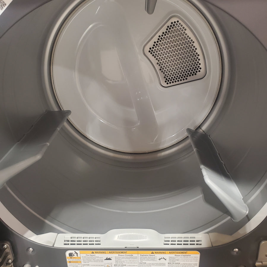 LG 5.5 cu. ft. SMART Top Load Washer in Matte Black with Impeller, Easy Unload and TurboWash3D Technology WT8400CB - Open Box and LG 7.3 cu. ft. Ultra Large Capacity Rear Control Electric Dryer with EasyLoad™ Door DLE8400BE - Scratch & Dent (Minor)