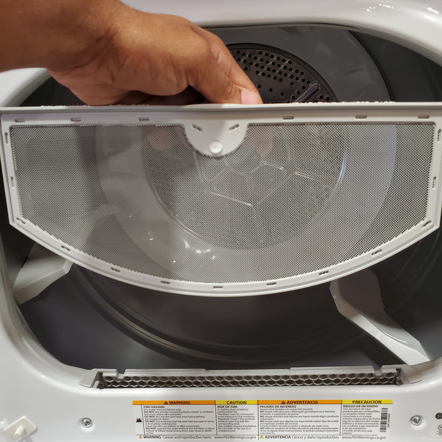 GE® 4.2 cu. ft. Capacity Washer with Stainless Steel Basket GTW335ASNWW - Certified Refurbished and GE 6.2 cu. ft. Capacity Electric Dryer with Up To 120 ft. Venting and Shallow Depth GTD33EASKWW - Certified Refurbished