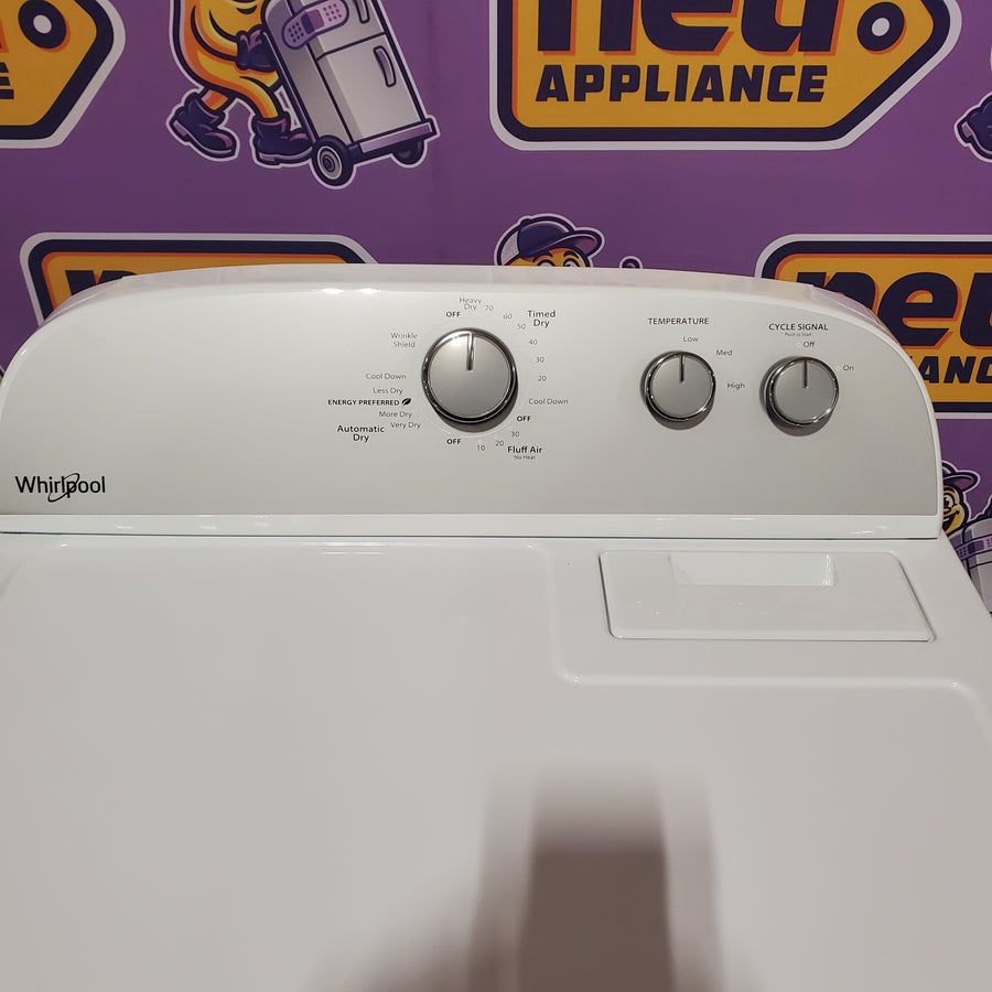 Whirlpool White Electric Extra Large 7.0 Cu. Ft. Dryer with Wrinkle Shield WED4815EW - Scratch & Dent (Minor)