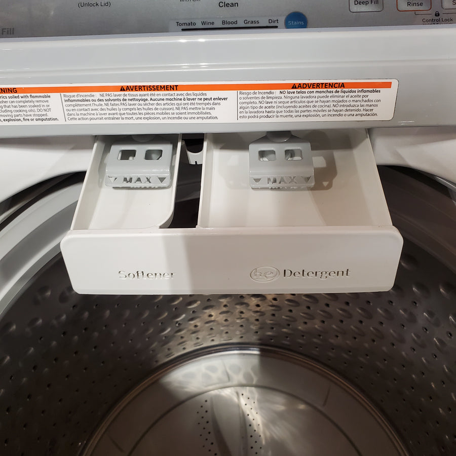 GE® 4.6 cu. ft. Capacity Washer with Stainless Steel Basket GTW680BSJWS - Certified Refurbished