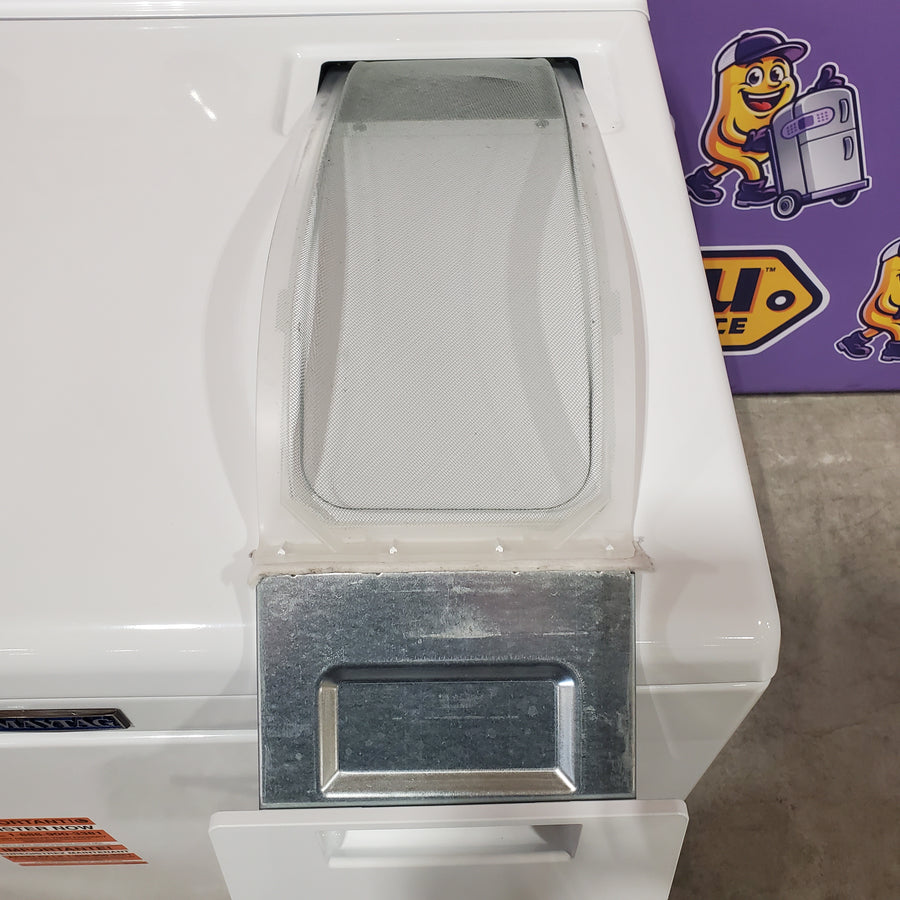 MayTag 7.0 cu. ft. Top Load Electric Wrinkle Prevent Dryer 22442612 - MED4500MW - Open Box
