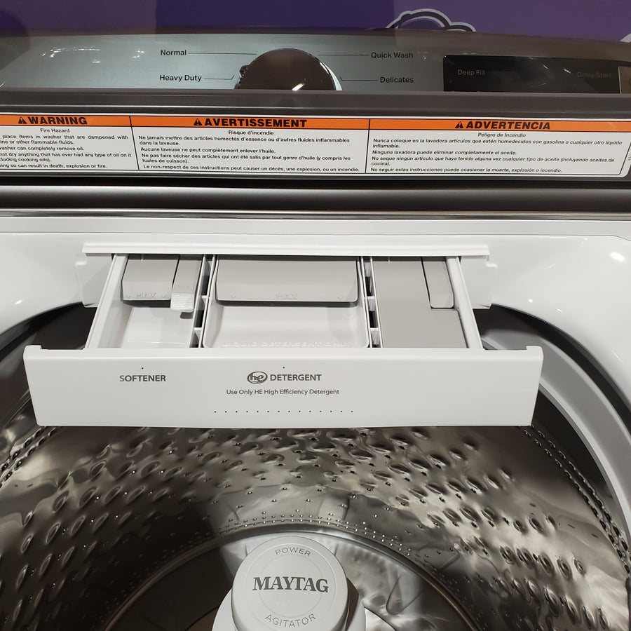 Maytag 5.2 Cu. Ft. Top Load Agitator Washer with Extra Power and Smart Appliance 22121500 - MTW6205RW - Open Box