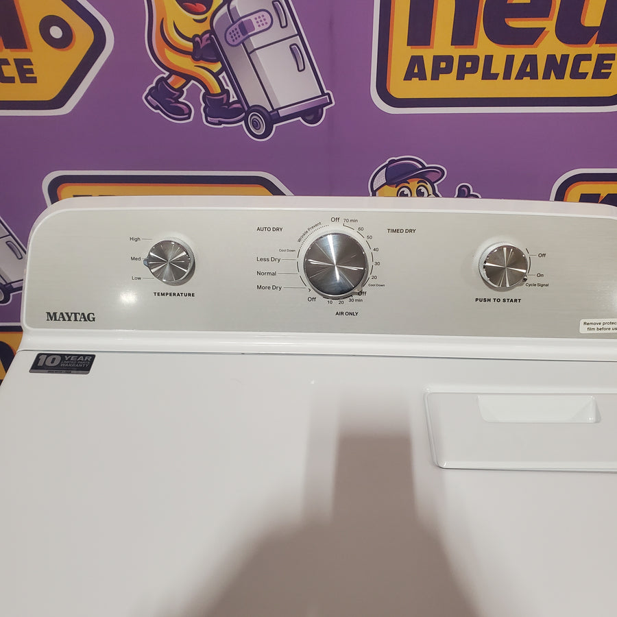 MayTag 7.0 cu. ft. Top Load Electric Wrinkle Prevent Dryer MED4500MW - Open Box