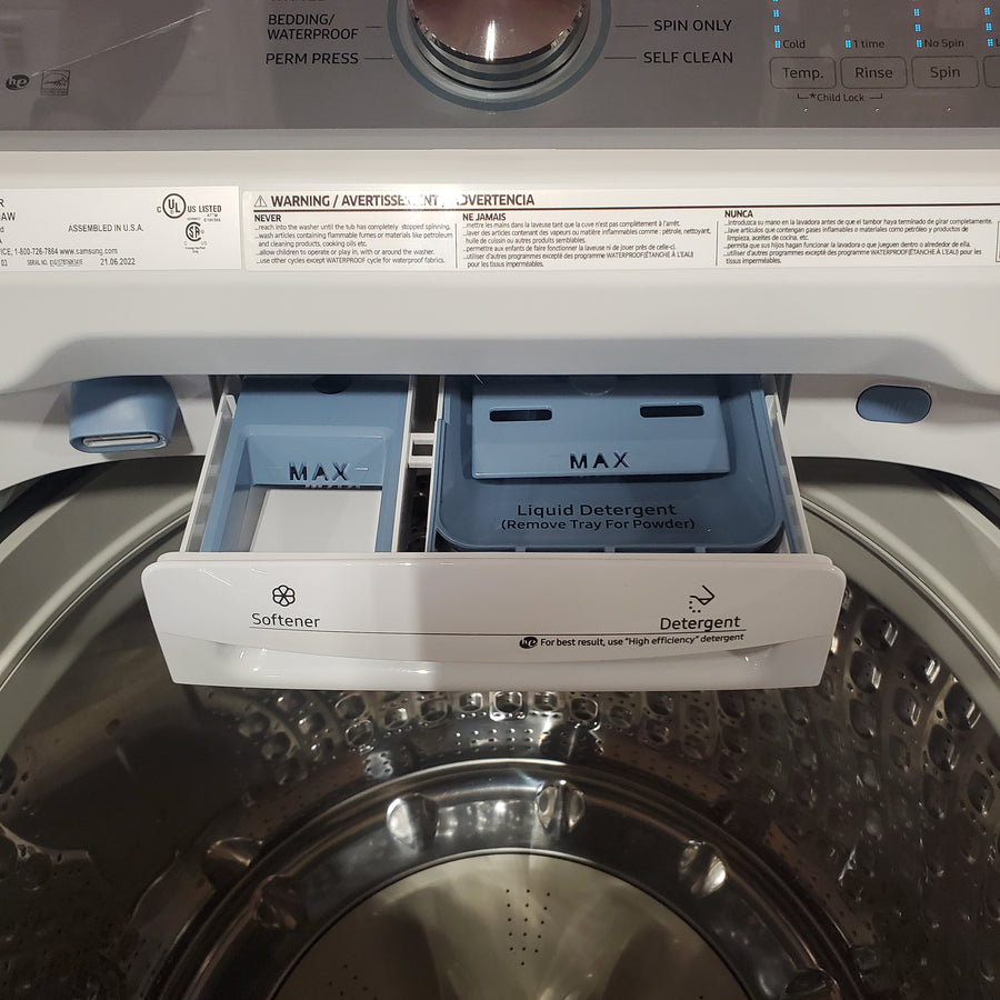 Samsung ENERGY STAR 5.0 cu. ft. Top Load Washing Machine with Active Water Jet WA50R5200AW - Certified Refurbished