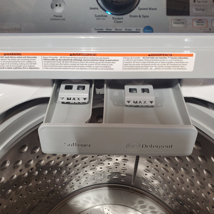 GE® 4.6 cu. ft. Capacity Washer with Stainless Steel Basket GTW680BSJWS - Certified Refurbished