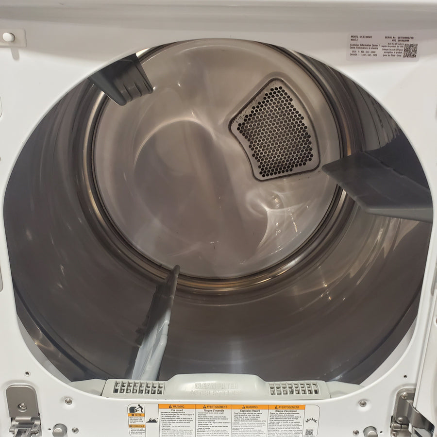 LG 5.5 cu. ft. Mega Capacity Smart Wi-Fi Enabled Top Load Washer with Impeller WT7400CW - Certified Refurbished and LG 7.3 cu. ft. Ultra Large Capacity Smart Wi-Fi Enabled Electric Dryer with Sensor Dry Technology DLE7300WE - Certified Refurbished