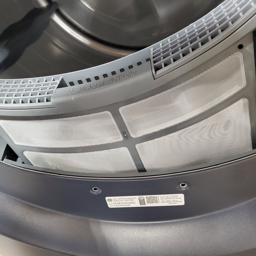 GE Profile Smart Front Load Electric 7.8 Cu. Ft. Capacity Dryer with Steam and Sanitize Cycle PFD87ESPVRS - Open Box