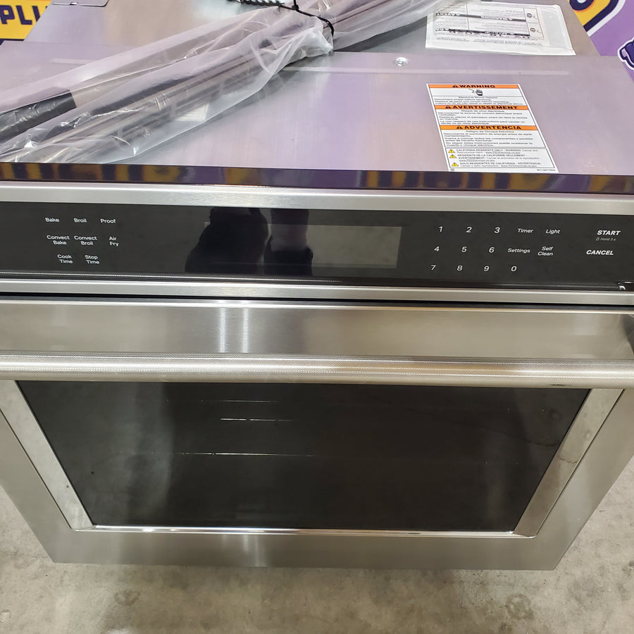 KitchenAid 30 Inch Single Electric Wall Oven with 5 Cu. Ft. Capacity, Air Fry Mode, Even-Heat™ True Convection, EasyConvect™ Conversion System, Even-Heat™ Preheat, and Integrated Meat Thermometer KOES530PSS - Open Box