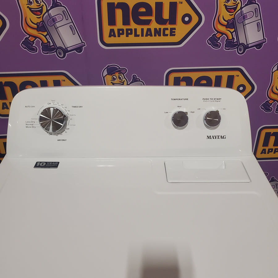 Maytag Top Load 3.8 cu. ft. Washer with Deep Fill and Quick Wash Cycle MVW4005SW - Scratch & Dent (Minor) and Maytag Top Load Electric Wrinkle Prevent 7.0 cu. ft. Dryer with Auto Dry MED4005SW - Scratch & Dent (Minor)