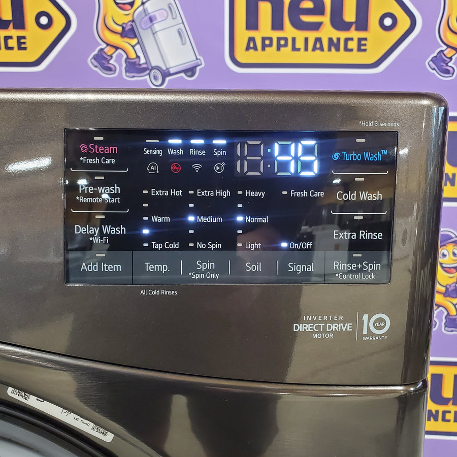 LG Front Load 4.5 Cu. Ft. Washer with TurboWash 360 Technology WM4000HBA - Scratch & Dent (Minor) and LG Smart Wi-Fi Enabled Front Load Electric 7.4 Cu. Ft. Dryer with TurboSteam 16265 - DLEX4000B - Scratch & Dent (Moderate)