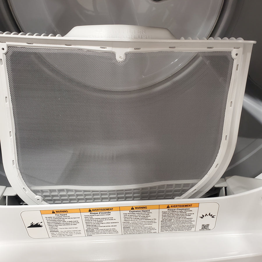 LG 7.3 Cu. Ft. Electric Rear Control Ultra Large Capacity Dryer in White with Sensor Dry DLE6100W - Open Box