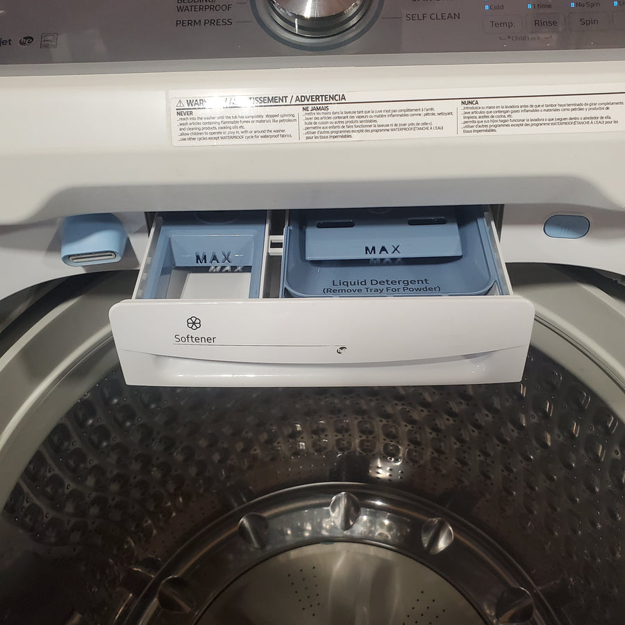 Samsung ENERGY STAR 5.0 cu. ft. Top Load Washing Machine with Active Water Jet 3511219 - WA50R5200AW - Certified Refurbished