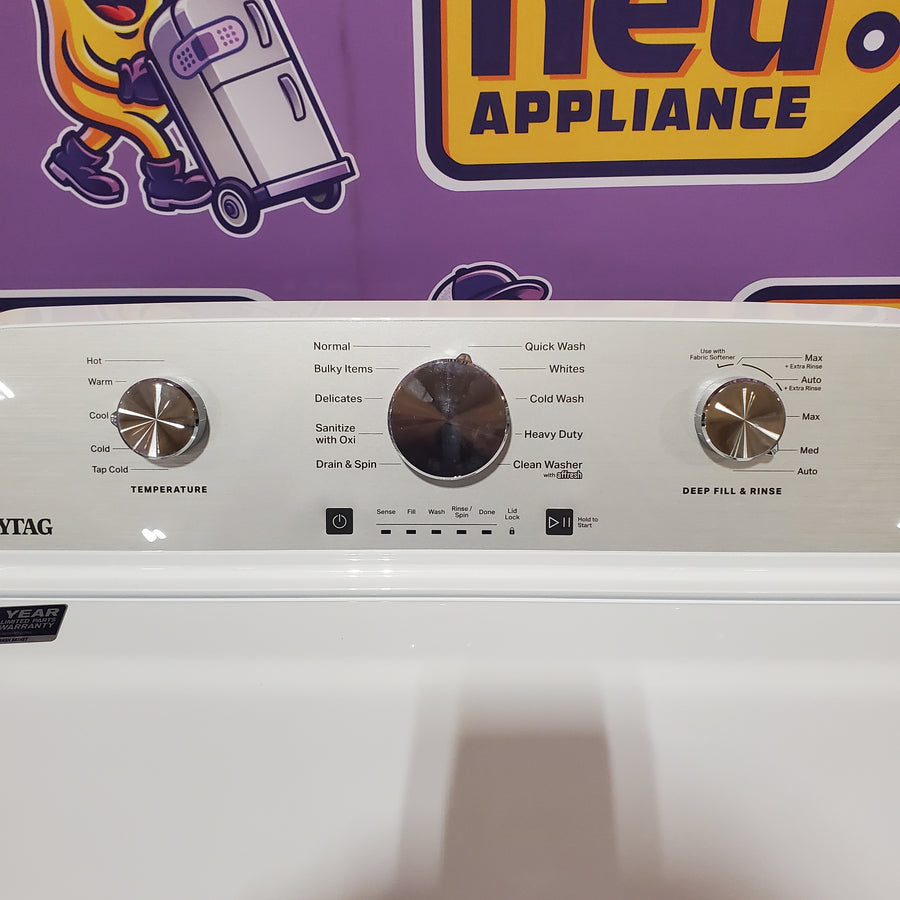 Maytag 4.2 Cu. Ft. Capacity Top Load Washer in White MTW4205SW - Scratch & Dent (Minor)