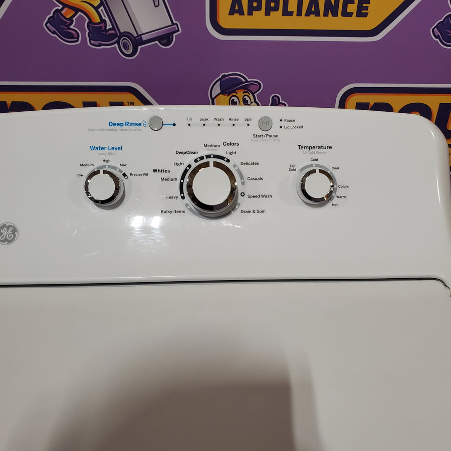 GE® 3.8 cu. ft. Capacity Washer with Stainless Steel Basket in White 05121110 - GTW330ASKWW - Certified Refurbished