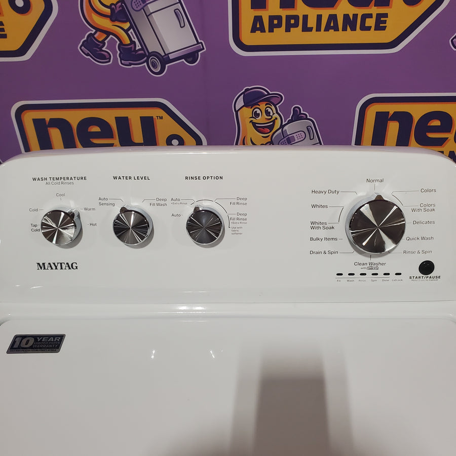Maytag Top Load 3.8 cu. ft. Washer with Deep Fill and Quick Wash Cycle MVW4005SW - Scratch & Dent (Minor)