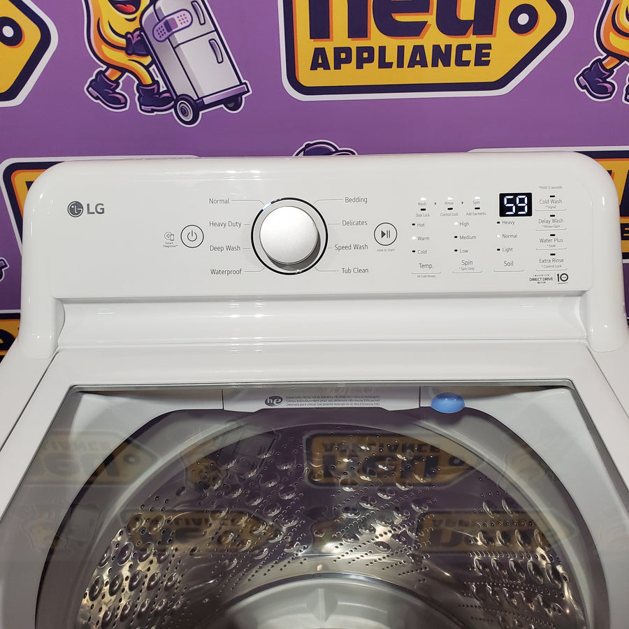 LG White Top Load 5.0 Cu. Ft. Mega Capacity Washer with TurboDrum Technology 3511217 - WT7150CW - Certified Refurbished