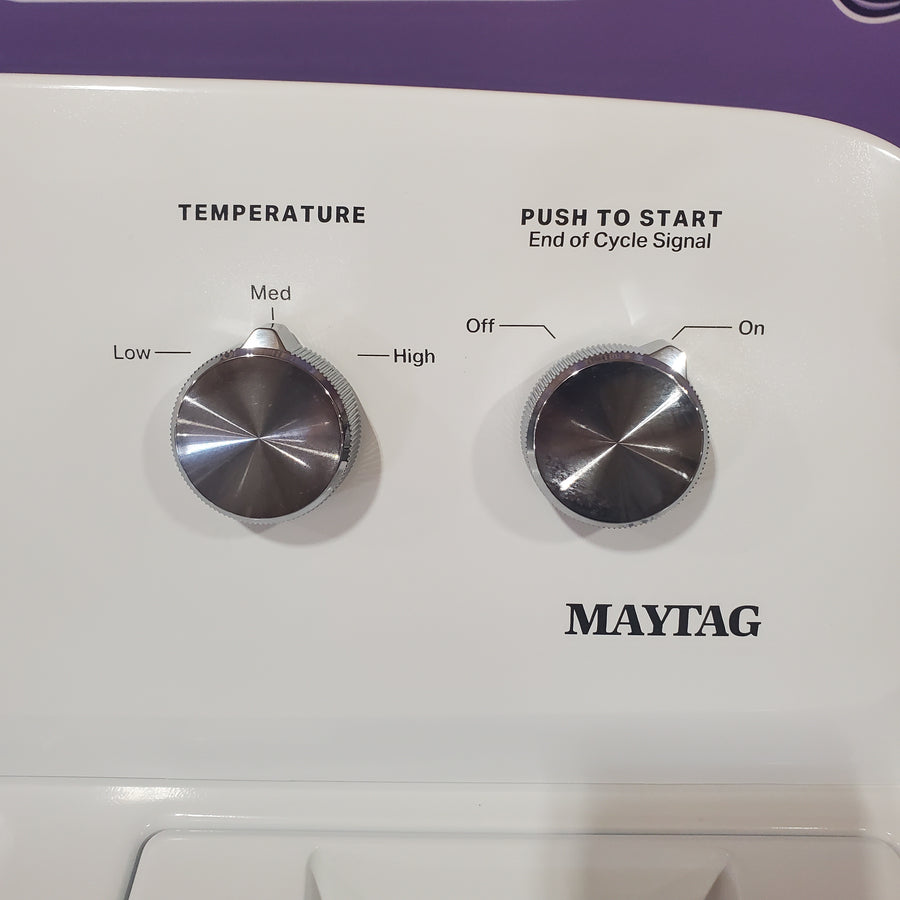 Maytag Top Load 3.8 cu. ft. Washer with Deep Fill and Quick Wash Cycle MVW4005SW - Open Box and Maytag Top Load Electric Wrinkle Prevent 7.0 cu. ft. Dryer with Auto Dry MED4005SW - Scratch & Dent (Moderate)