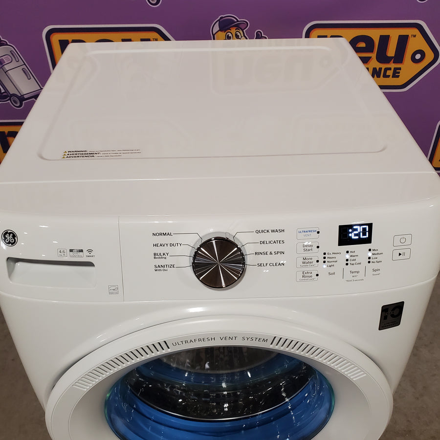 GE® ENERGY STAR® 4.6 cu. ft. Capacity Smart Front Load Washer with UltraFresh Vent System with OdorBlock™ GFW350SSYWW - Scratch & Dent (Minor)