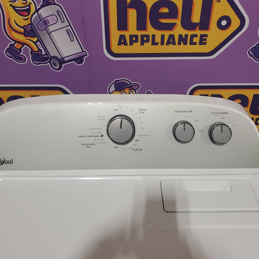 Whirlpool White Electric Extra Large 7.0 Cu. Ft. Dryer with Wrinkle Shield WED4815EW - Open Box