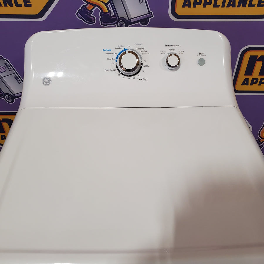 GE® 4.2 cu. ft. Capacity Washer with Stainless Steel Basket GTW335ASNWW - Certified Refurbished and GE 6.2 cu. ft. Capacity Electric Dryer with Up To 120 ft. Venting and Shallow Depth GTD33EASKWW - Certified Refurbished