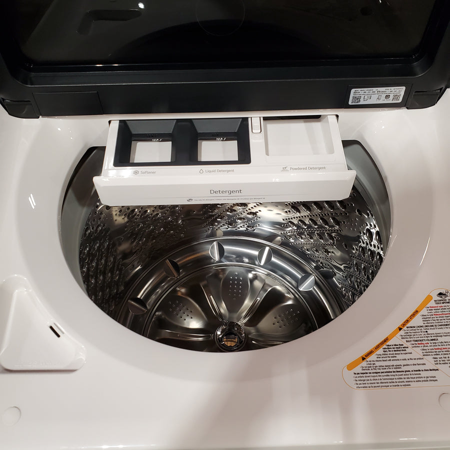 LG 5.5 cu. ft. Mega Capacity Top Load Washer with Impeller in Alpine White WT8400CW - Scratch & Dent (Minor)